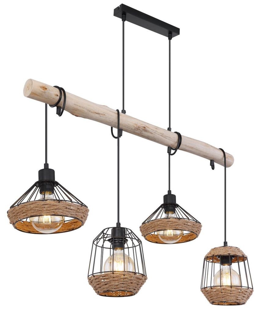 Подвесной светильник Globo Lighting металл черный матовый, дерево темно-коричневый, коричневый, кабель ПВХ черный, ДхШхВ: 1050х210х1200мм, без 4х E27 60Вт 230В
Подвесной светильник Globo Lighting металл черный матовый, дерево темно-коричневый, коричневый, кабель ПВХ черный, ДхШхВ: 1050х210х1200мм, без 4х E27 60Вт 230В