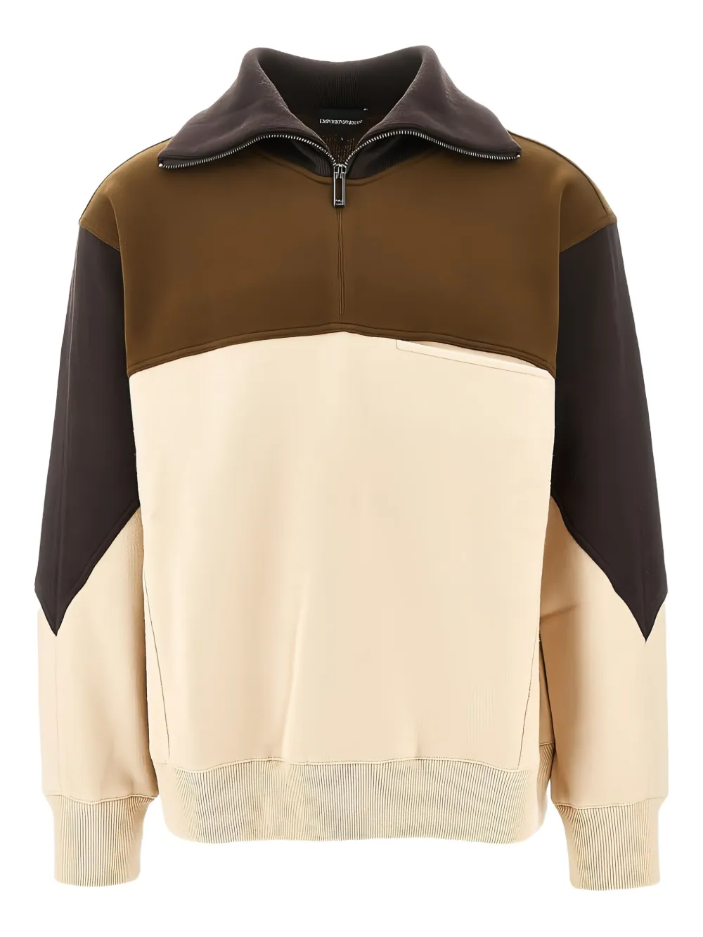 Свитшот с цветными вставками Emporio Armani, бежево-коричневый
Свитшот с цветными вставками Emporio Armani, бежево-коричневый