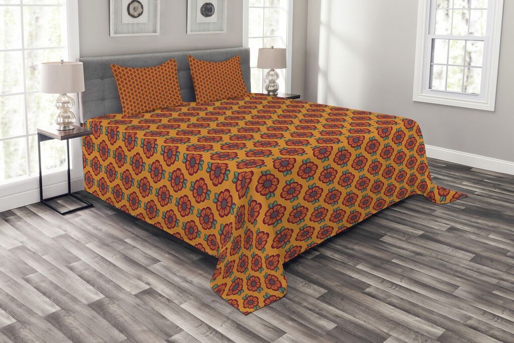 ABAKUHAUS Комплект покрывала Burnt Orange, цветущие листья, комплект с наволочками, моющийся, для односпальных кроватей, 264 х 220 см, разноцветный
ABAKUHAUS Комплект покрывала Burnt Orange, цветущие листья, комплект с наволочками, моющийся, для односпальных кроватей, 264 х 220 см, разноцветный