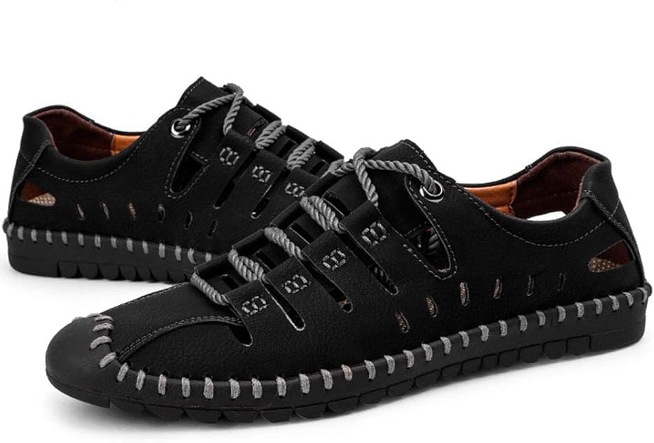 Мужские спортивные сандалии на открытом воздухе из кожи, повседневные дышащие прогулочные туфли для бизнеса летом с закрытым носком Asifn, черный
Мужские спортивные сандалии на открытом воздухе из кожи, повседневные дышащие прогулочные туфли для бизнеса летом с закрытым носком Asifn, черный