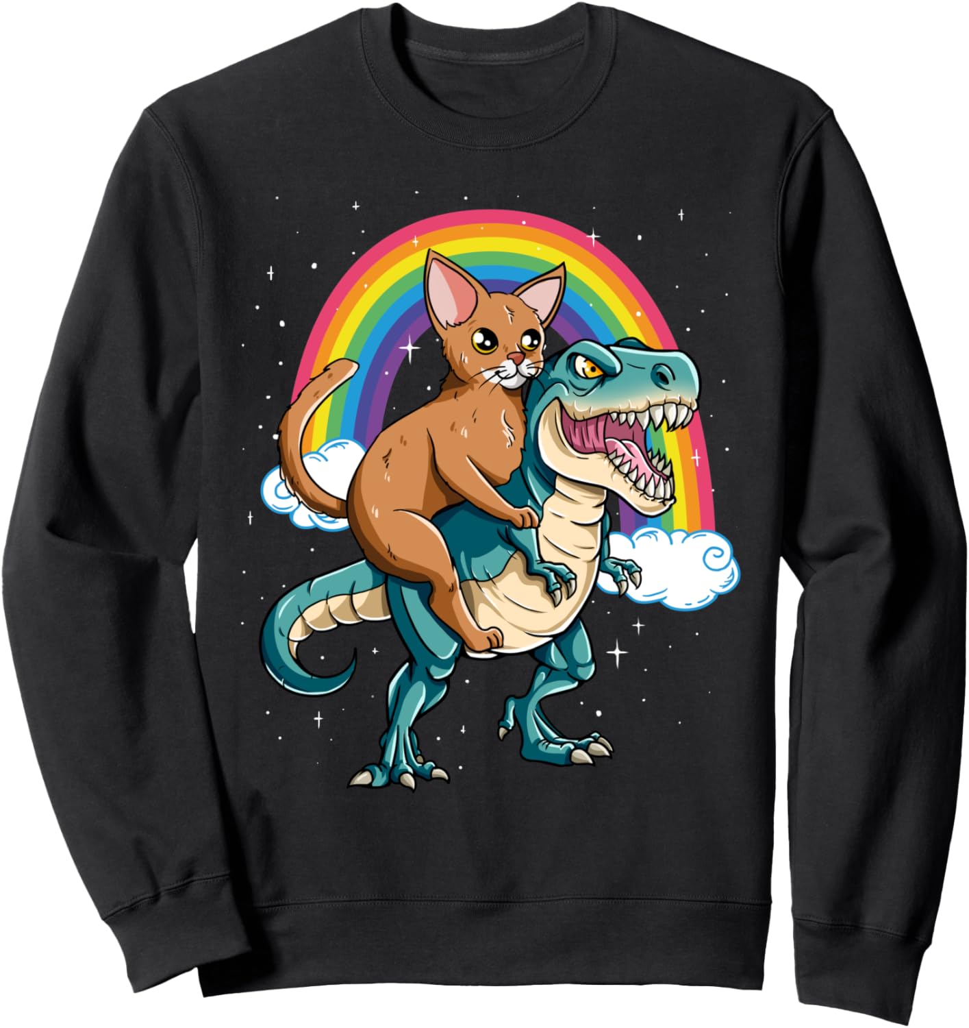 Толстовка с изображением динозавра Тираннозавра Рекса и радужных облаков, блестящих на ощупь Check Out My Abyssinian Shirts, черный
Толстовка с изображением динозавра Тираннозавра Рекса и радужных облаков, блестящих на ощупь Check Out My Abyssinian Shirts, черный
