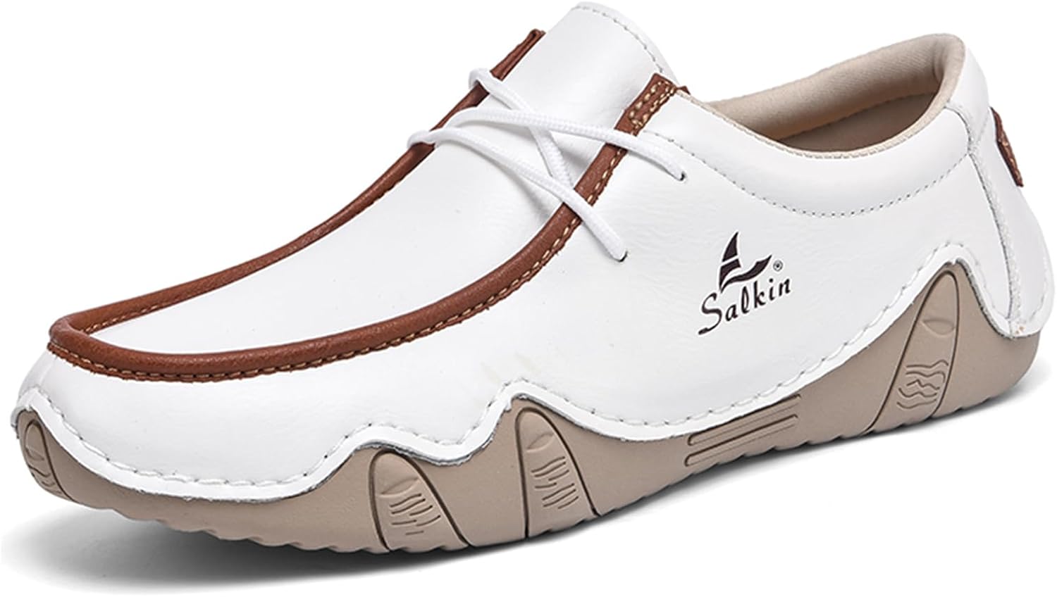 Мужские кожаные повседневные лоферы без шнурков, легкие, с нескользящей подошвой, и прогулок, мягкие мокасины Lossarye, белый
Мужские кожаные повседневные лоферы без шнурков, легкие, с нескользящей подошвой, и прогулок, мягкие мокасины Lossarye, белый