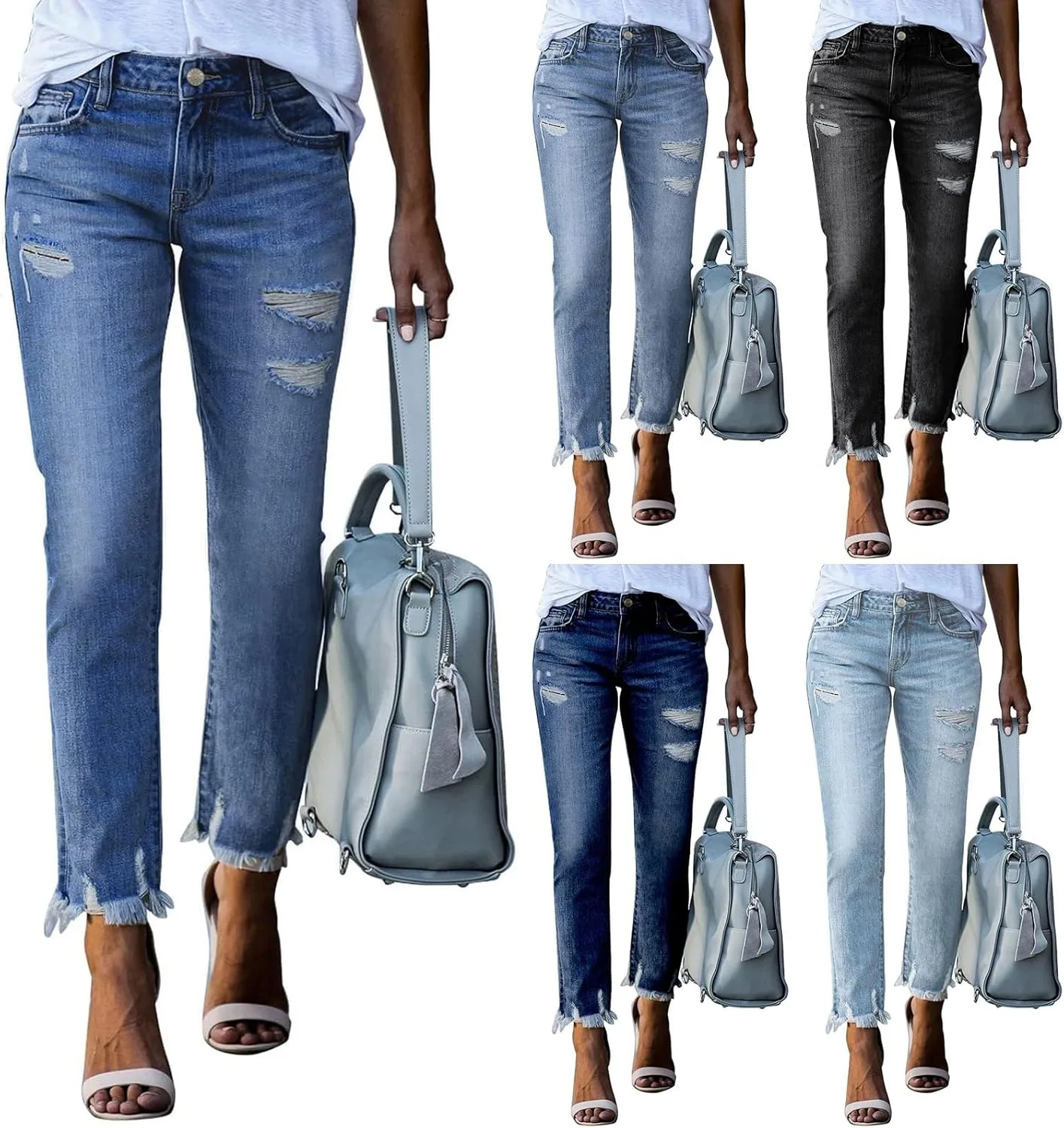 Женские джинсы ripped high waisted stretchy skinny с raw hem HswsEJ
Женские джинсы ripped high waisted stretchy skinny с raw hem HswsEJ