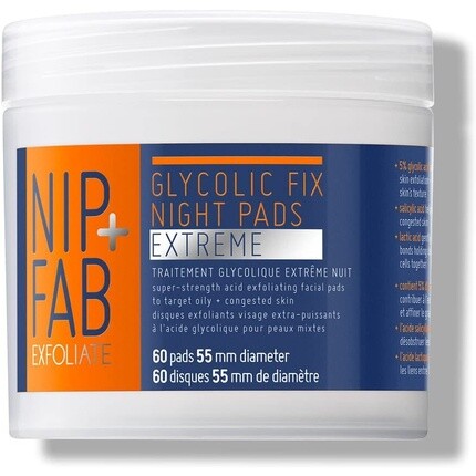 Ночные подушечки для лица Nip + Fab с гликолевой кислотой и салициловой и гиалуроновой кислотой 60 подушечек 76G, Nip+Fab
Ночные подушечки для лица Nip + Fab с гликолевой кислотой и салициловой и гиалуроновой кислотой 60 подушечек 76G, Nip+Fab