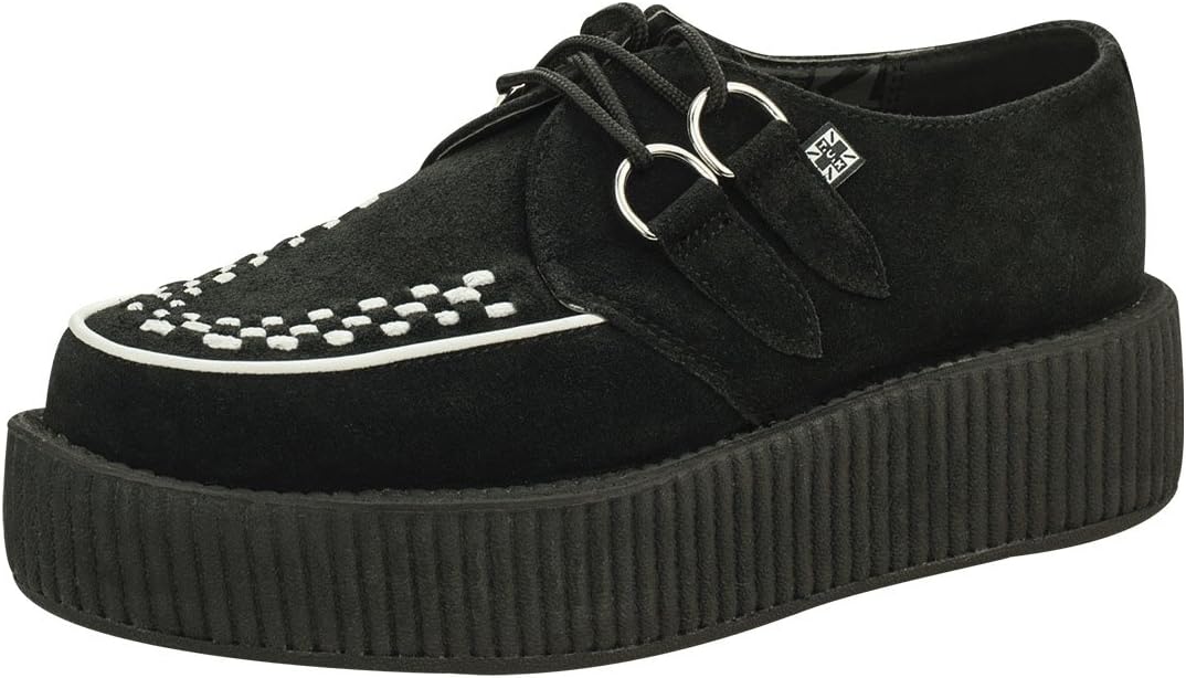 Туфли T.U.K. Suede Viva Mondo Creepers для женщин и мужчин, шнурованные платформы, черно-белый
Туфли T.U.K. Suede Viva Mondo Creepers для женщин и мужчин, шнурованные платформы, черно-белый