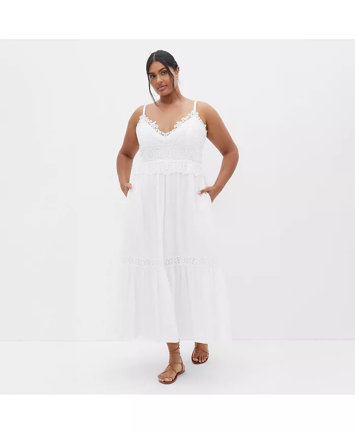 Женское платье макси Brielle CITY CHIC, слоновая кость/кремовый
Женское платье макси Brielle CITY CHIC, слоновая кость/кремовый