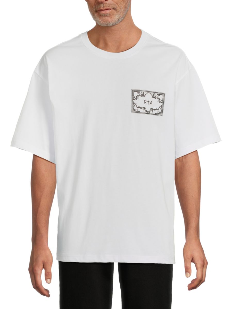 Хлопковая футболка с логотипом RTA, белый
Хлопковая футболка с логотипом RTA, белый