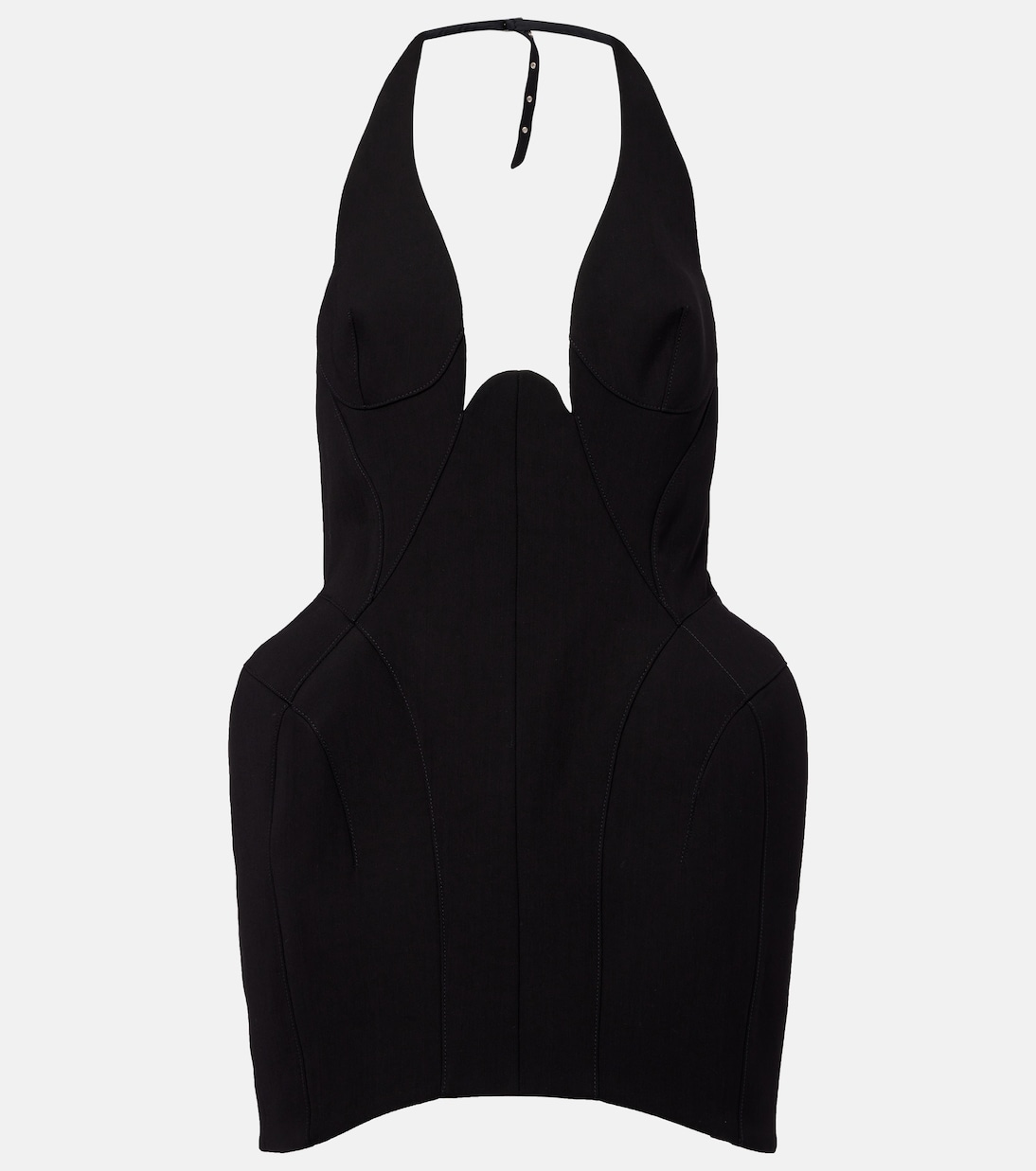 Мини-платье с фестончатым краем Mugler, черный
Мини-платье с фестончатым краем Mugler, черный