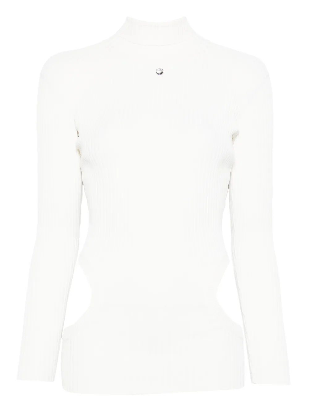 Топ в рубчик с вырезом Coperni, белый
Топ в рубчик с вырезом Coperni, белый