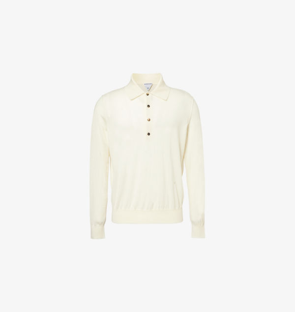 Рубашка-Поло из тонкого кашемира с длинными рукавами и вышитым логотипом Bottega Veneta, цвет talc
Рубашка-Поло из тонкого кашемира с длинными рукавами и вышитым логотипом Bottega Veneta, цвет talc