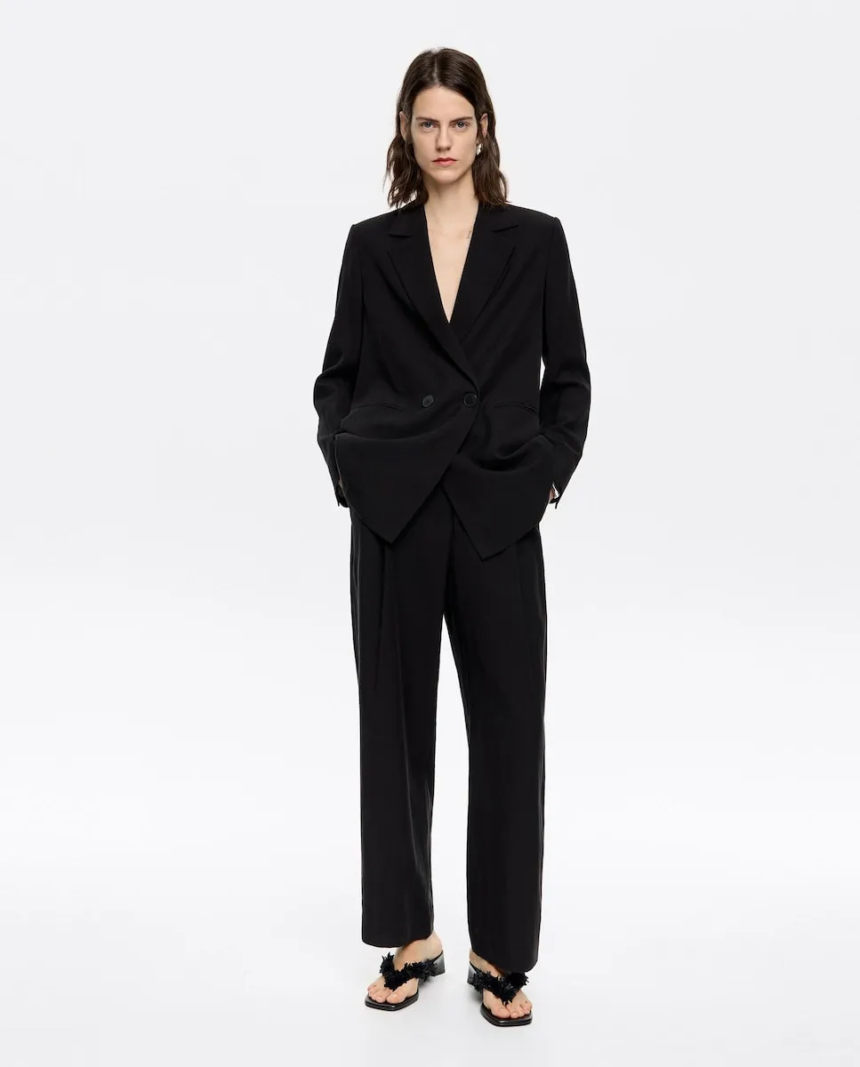 Женские брюки прямого кроя со складками до щиколотки Bimba y Lola, черный
Женские брюки прямого кроя со складками до щиколотки Bimba y Lola, черный