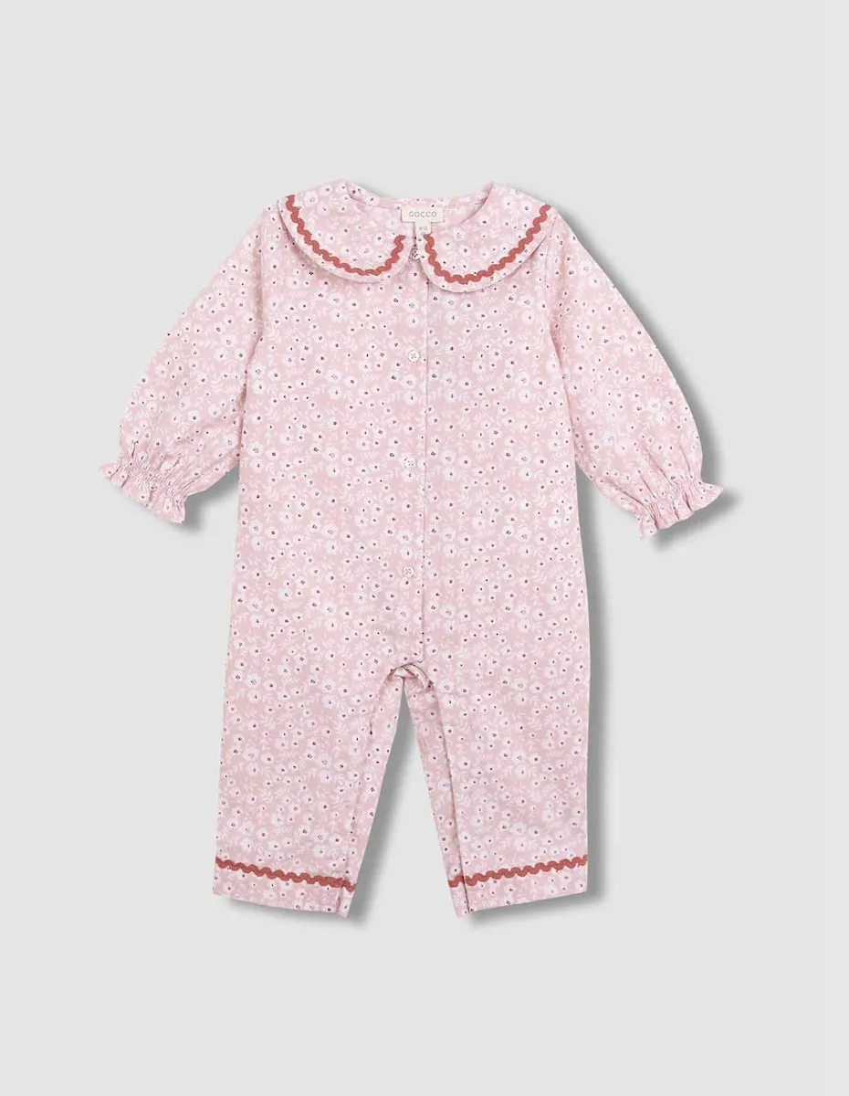 Детская пижама с цветочным принтом и воротником с оборкой Gocco, розовый
Детская пижама с цветочным принтом и воротником с оборкой Gocco, розовый