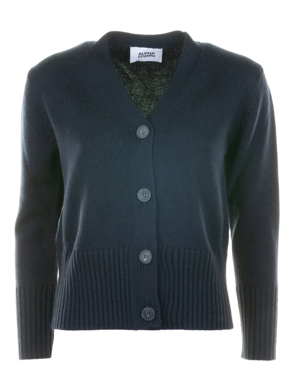 Кардиган на пуговицах с V-образным вырезом Alpha Studio, синий
Кардиган на пуговицах с V-образным вырезом Alpha Studio, синий