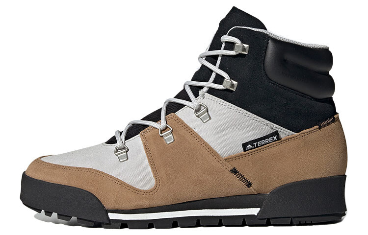 Terrex Snowpitch Hiking Shoes Men High-top Black/Brown/Seree Adidas 
Terrex Snowpitch Hiking Shoes Men High-top Black/Brown/Seree Adidas