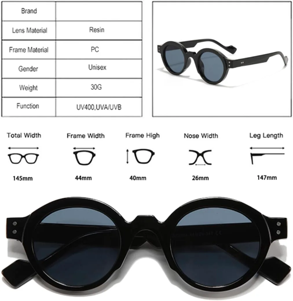 Круглые солнцезащитные очки для мужчин в стиле панк, двухцветные, с защитой от УФ-излучения UV400, ретро, с заклепками, модные для женщин UUPTTPL, Leopard Grey
Круглые солнцезащитные очки для мужчин в стиле панк, двухцветные, с защитой от УФ-излучения UV400, ретро, с заклепками, модные для женщин UUPTTPL, Leopard Grey