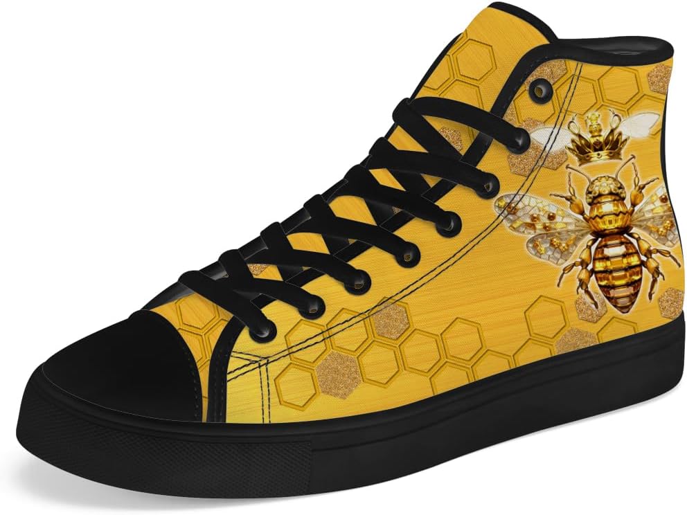Мужские и женские высокие кеды Chebing с пчелой, тканевые кроссовки на шнуровке, повседневная обувь, желтый
Мужские и женские высокие кеды Chebing с пчелой, тканевые кроссовки на шнуровке, повседневная обувь, желтый