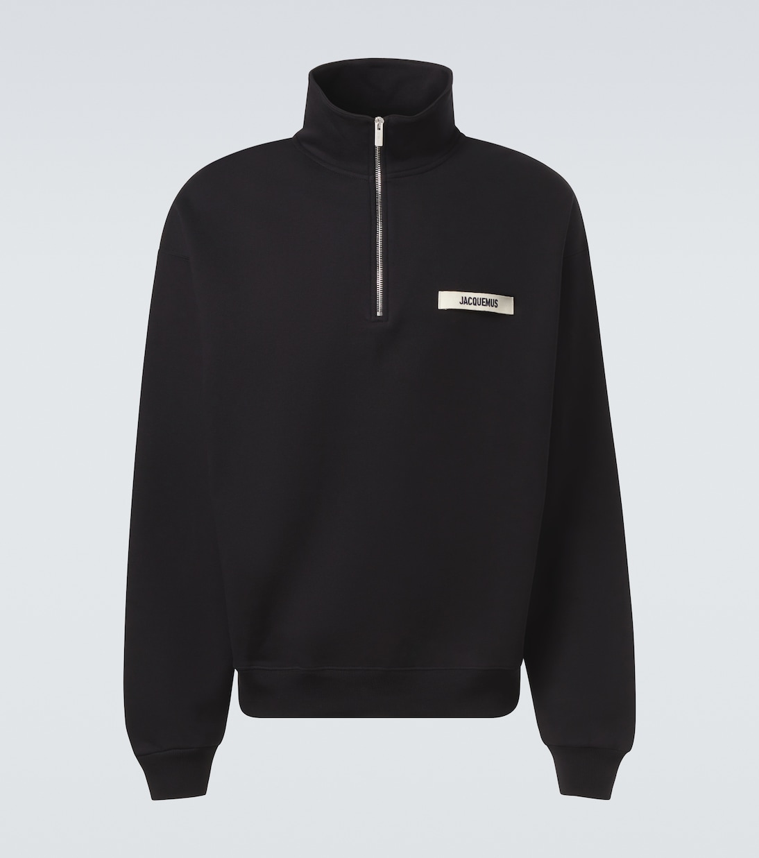 Хлопковый свитшот с рубчиком Jacquemus, черный
Хлопковый свитшот с рубчиком Jacquemus, черный