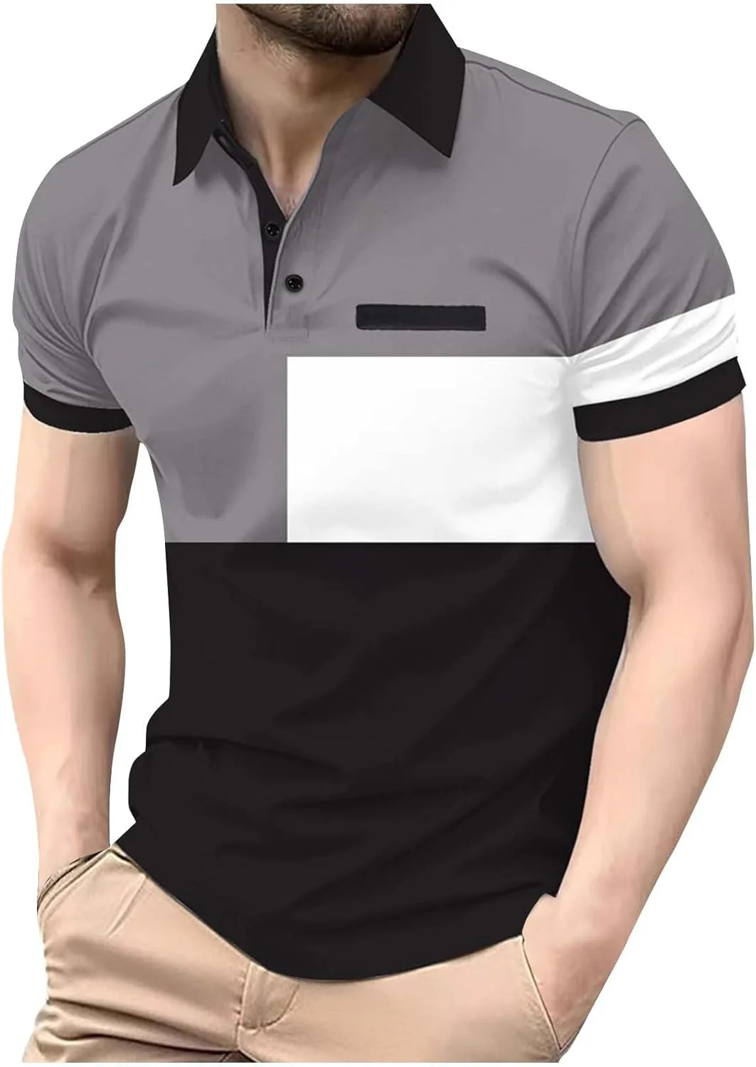 Мужская поло с цветными блоками Slim Casual
Мужская поло с цветными блоками Slim Casual