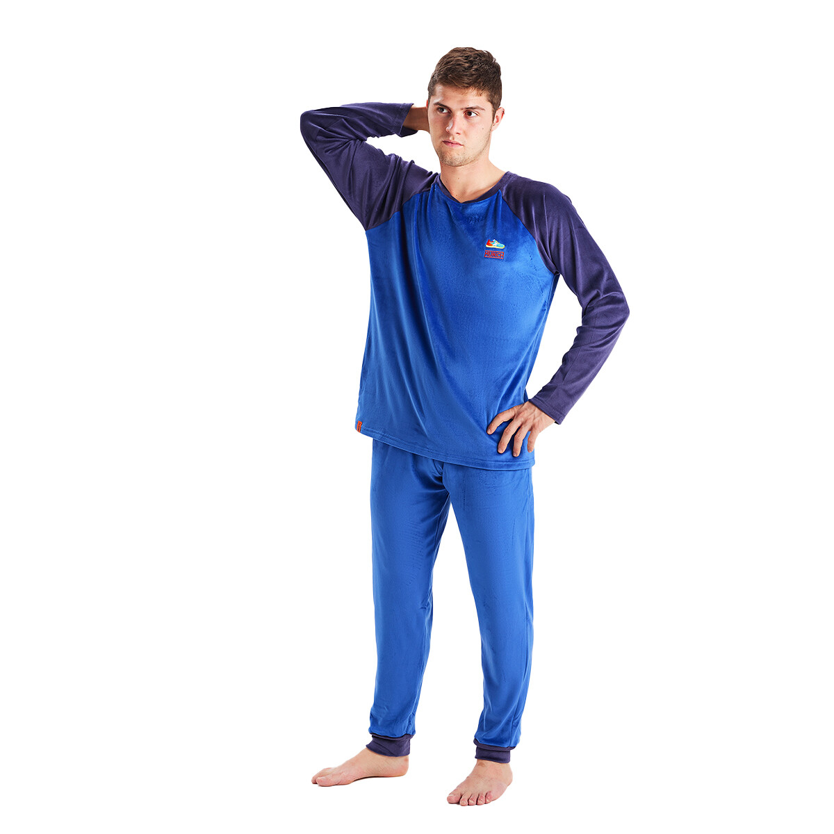 Пижама mu3 из бархата с круглым вырезом и длинными рукавами Munich, синий
Пижама mu3 из бархата с круглым вырезом и длинными рукавами Munich, синий