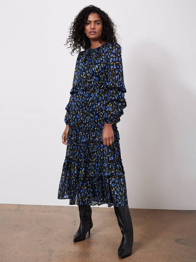 Платье миди с цветочным принтом и рюшами Mint Velvet, синий/разноцветный
Платье миди с цветочным принтом и рюшами Mint Velvet, синий/разноцветный