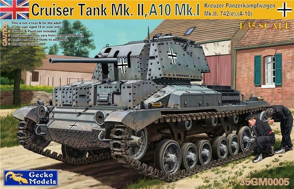 Gecko 35GM0005 Cruiser Tank A10 Mk.I Kreuzer Panzerkampfwagen Mk. II, 742(е), (А-10) 1:35 Amusing Hobby
Gecko 35GM0005 Cruiser Tank A10 Mk.I Kreuzer Panzerkampfwagen Mk. II, 742(е), (А-10) 1:35 Amusing Hobby