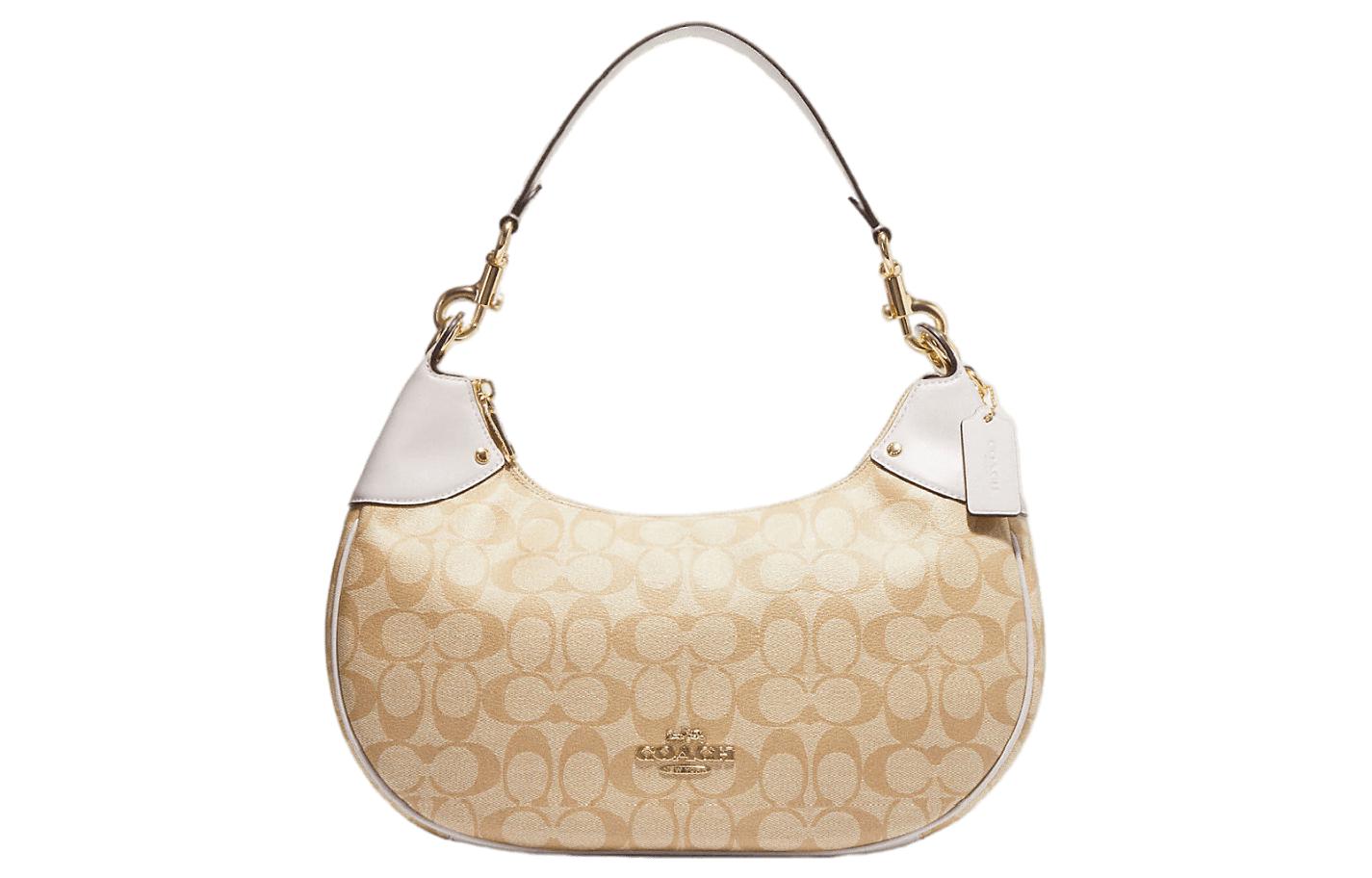 COACH Хобо холщовая с кожаной отделкой женская сумка через плечо
COACH Хобо холщовая с кожаной отделкой женская сумка через плечо