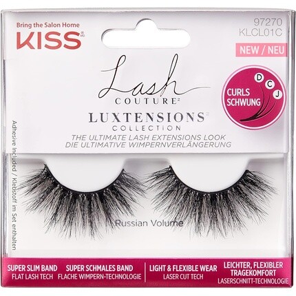 KISS Lash Couture LuXtensions Collection Русские объемные накладные ресницы с супертонкой лентой и клеем для ресниц
KISS Lash Couture LuXtensions Collection Русские объемные накладные ресницы с супертонкой лентой и клеем для ресниц