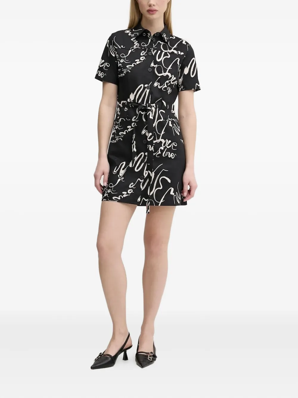 Платье-рубашка мини с принтом Desigual, черный
Платье-рубашка мини с принтом Desigual, черный