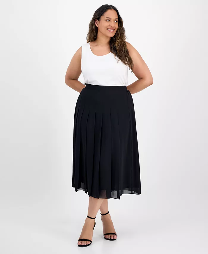 Юбка миди больших размеров с плиссировкой спереди Kasper, черный
Юбка миди больших размеров с плиссировкой спереди Kasper, черный