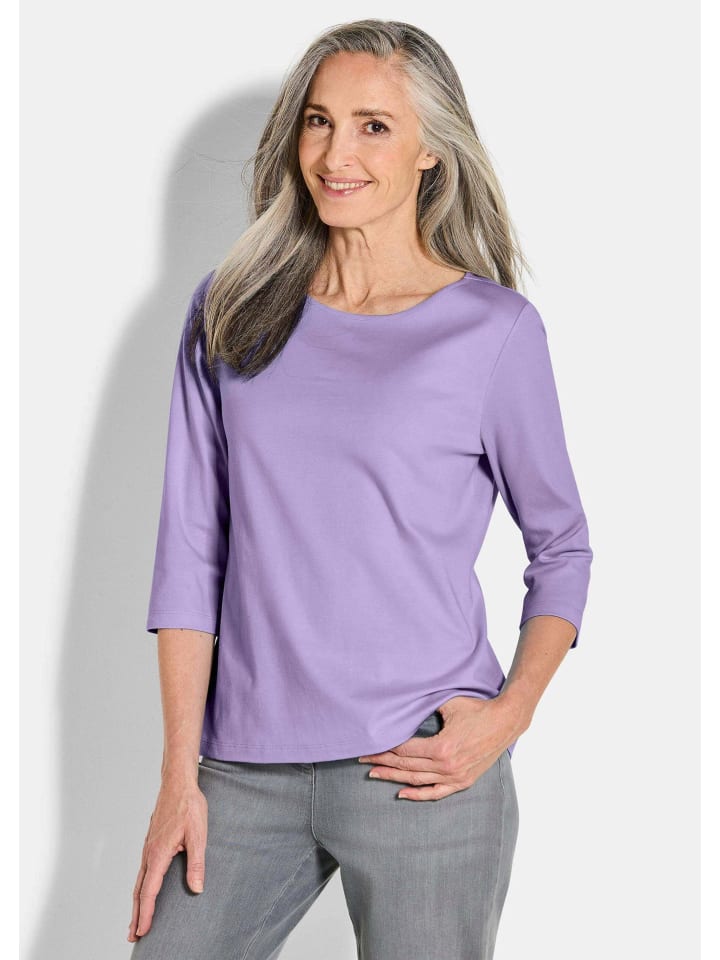 GOLDNER Короткий размер: Классическая футболка с длинными рукавами и вырезом-лодочкой сиреневого цвета
GOLDNER Короткий размер: Классическая футболка с длинными рукавами и вырезом-лодочкой сиреневого цвета