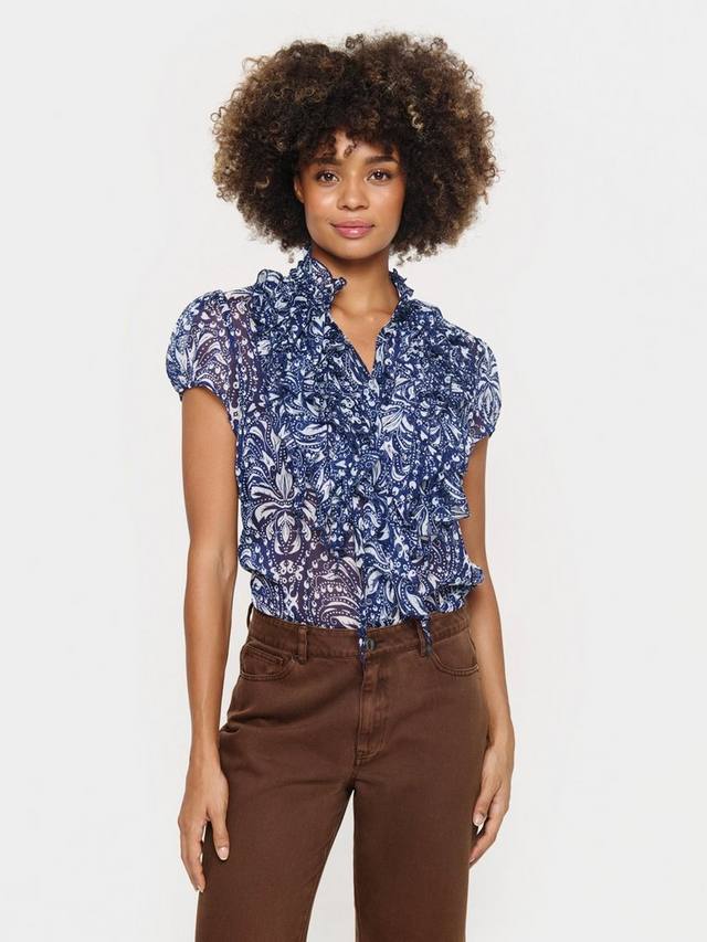 Прозрачная рубашка с цветочными рюшами lilja boho Saint Tropez, синий/белый
Прозрачная рубашка с цветочными рюшами lilja boho Saint Tropez, синий/белый