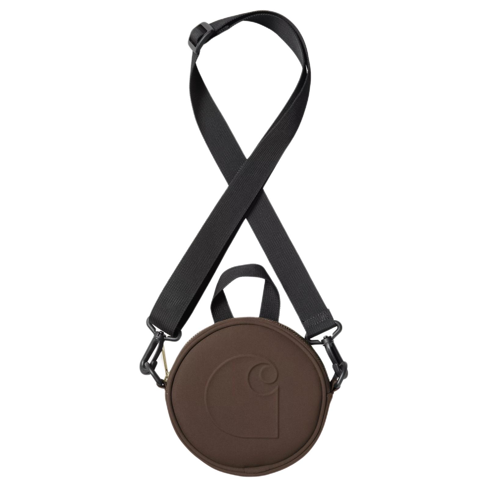 Carhartt WIP Нейлоновая круглая сумка через плечо унисекс тёмно-коричневая, Dark Brown 
Carhartt WIP Нейлоновая круглая сумка через плечо унисекс тёмно-коричневая, Dark Brown