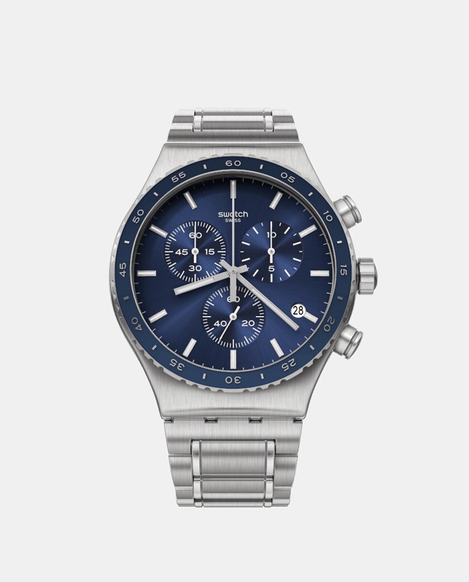 Cobalt Lagoon YVS496G Мужские часы из серой стали Swatch, серый 
Cobalt Lagoon YVS496G Мужские часы из серой стали Swatch, серый