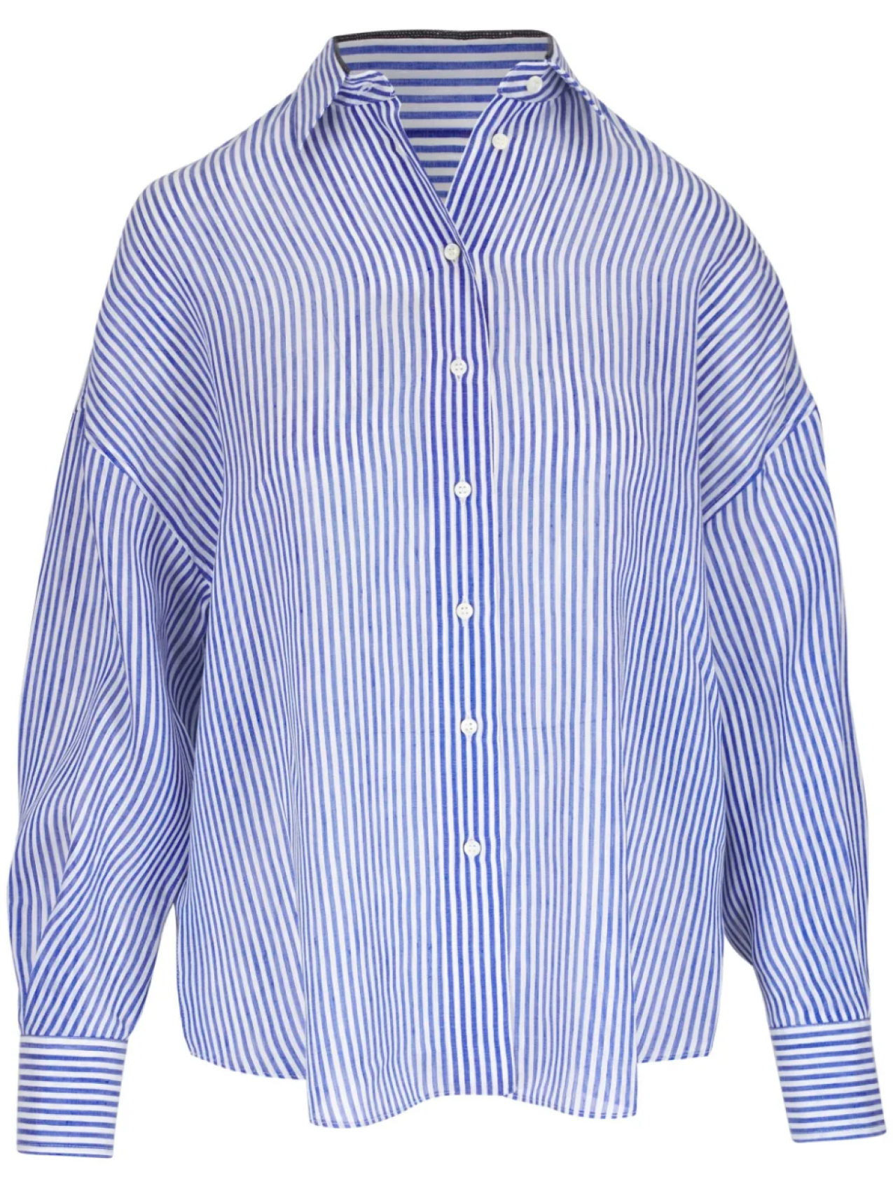 Рубашка в полоску Brunello Cucinelli, синий
Рубашка в полоску Brunello Cucinelli, синий