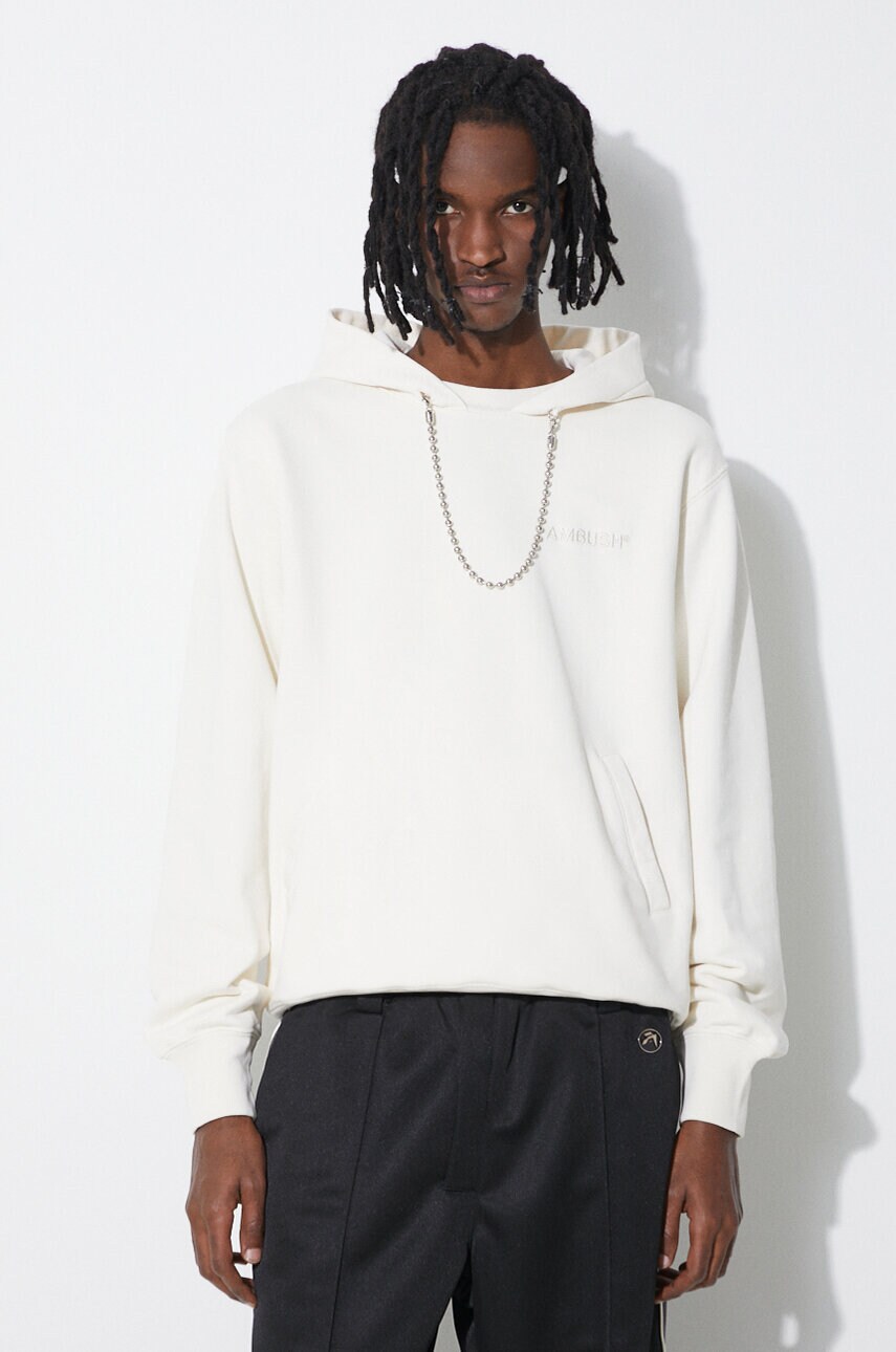 AMBUSH Хлопковая толстовка с цепочкой из шариков, бежевый
AMBUSH Хлопковая толстовка с цепочкой из шариков, бежевый