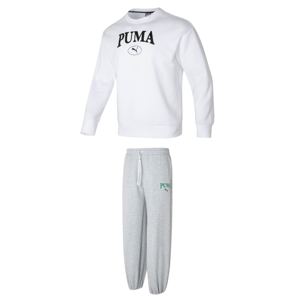 PUMA Комплект худи унисекс белый худи+серые брюки
PUMA Комплект худи унисекс белый худи+серые брюки