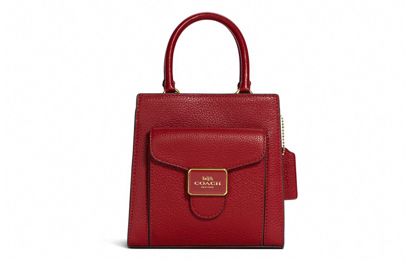 COACH Красная женская сумка через плечо малая квадратная из шерсти
COACH Красная женская сумка через плечо малая квадратная из шерсти