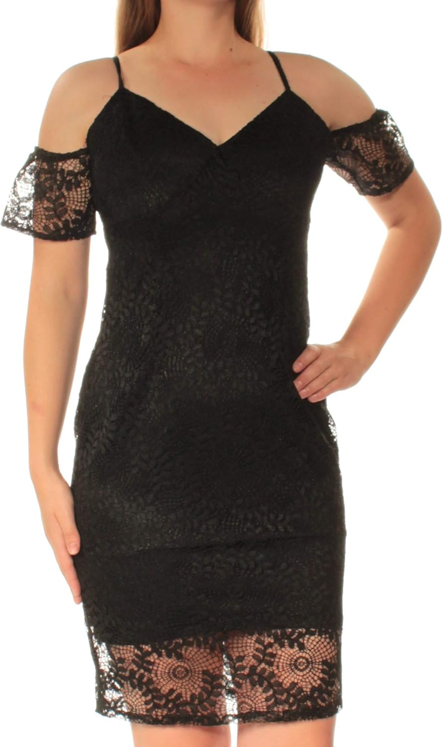 Платье миди GUESS Women's Cold Shoulder Lace, Black
Платье миди GUESS Women's Cold Shoulder Lace, Black