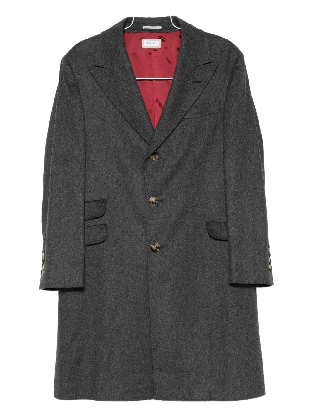 Пальто с застежкой на пуговицы и карманами-клапанами Brunello Cucinelli, серый
Пальто с застежкой на пуговицы и карманами-клапанами Brunello Cucinelli, серый