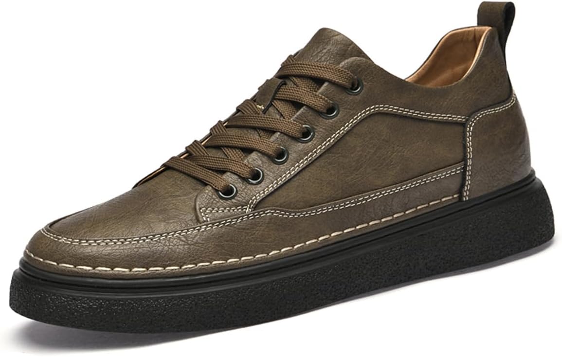 Мужские кожаные туфли с подъемом, повседневные, с шнуровкой, удобные, модные, с невидимым увеличением роста, для вождения, офиса и прогулок, мокасины Ukuboxbag, коричневый
Мужские кожаные туфли с подъемом, повседневные, с шнуровкой, удобные, модные, с невидимым увеличением роста, для вождения, офиса и прогулок, мокасины Ukuboxbag, коричневый