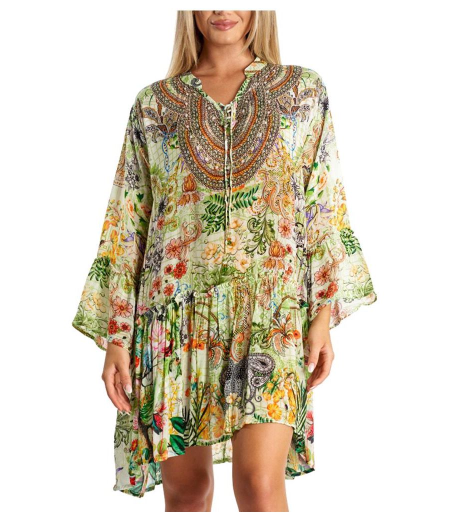 Женское короткое платье с принтом и складками La Moda Clothing, Green
Женское короткое платье с принтом и складками La Moda Clothing, Green