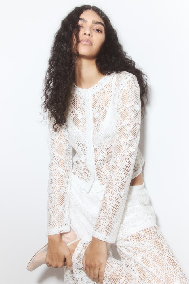 Кардиган с дырчатым узором H&M, бежевый
Кардиган с дырчатым узором H&M, бежевый