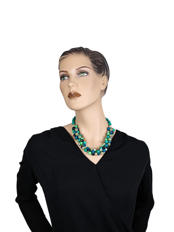 Collezione alessandro Короткое ожерелье «Манила» зеленого цвета
Collezione alessandro Короткое ожерелье «Манила» зеленого цвета