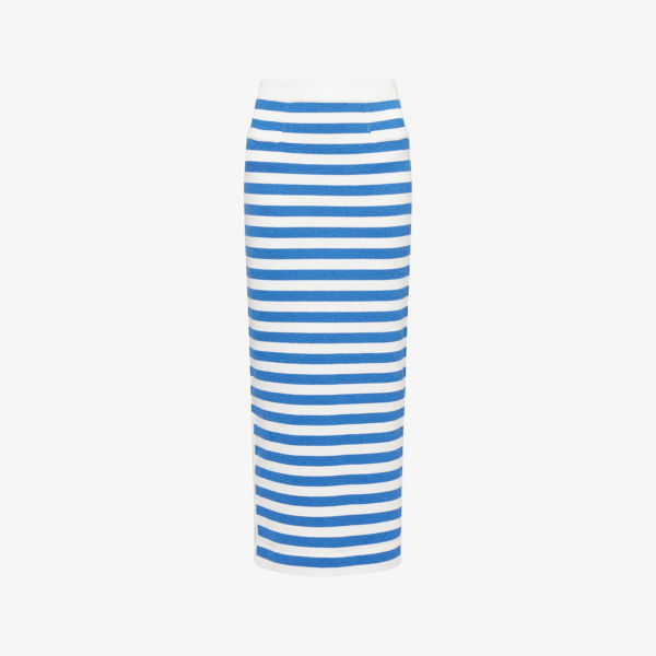 Юбка макси Posse Ари полосатая вязаная, синий
Юбка макси Posse Ари полосатая вязаная, синий