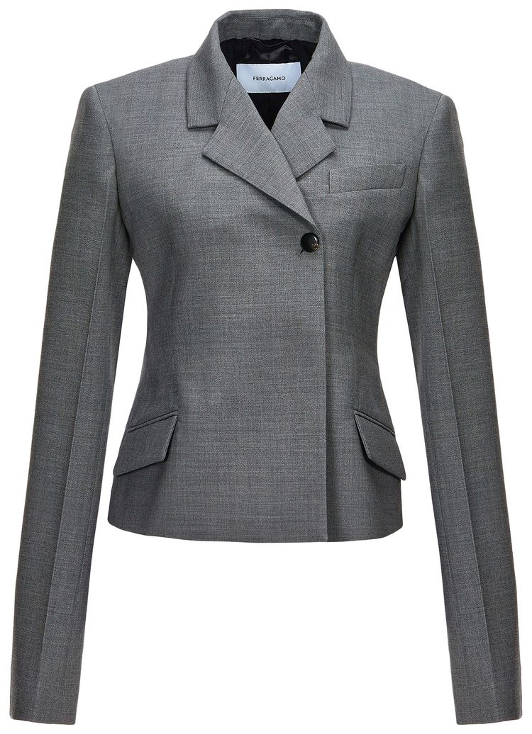 Куртка Ferragamo из шерсти Duoble Natte, серый
Куртка Ferragamo из шерсти Duoble Natte, серый