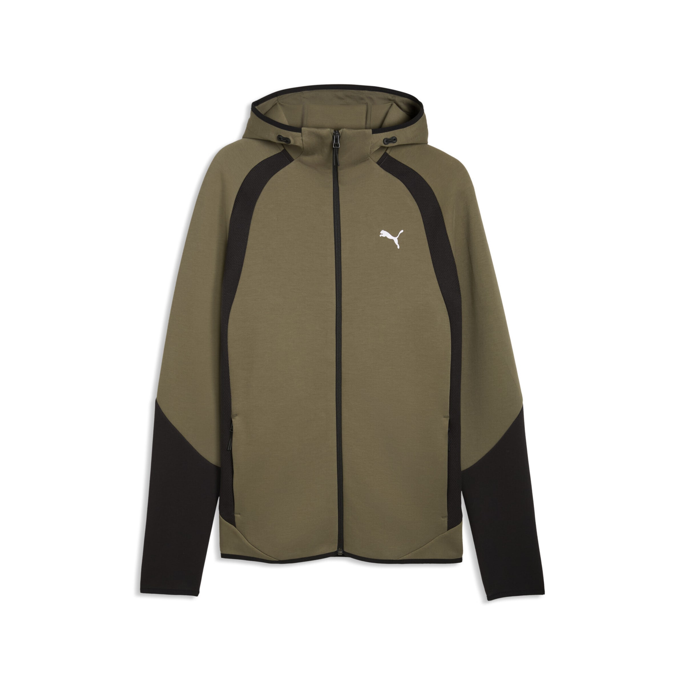 PUMA Толстовка с капюшоном на молнии 'Evostripe' в оливковом цвете
PUMA Толстовка с капюшоном на молнии 'Evostripe' в оливковом цвете