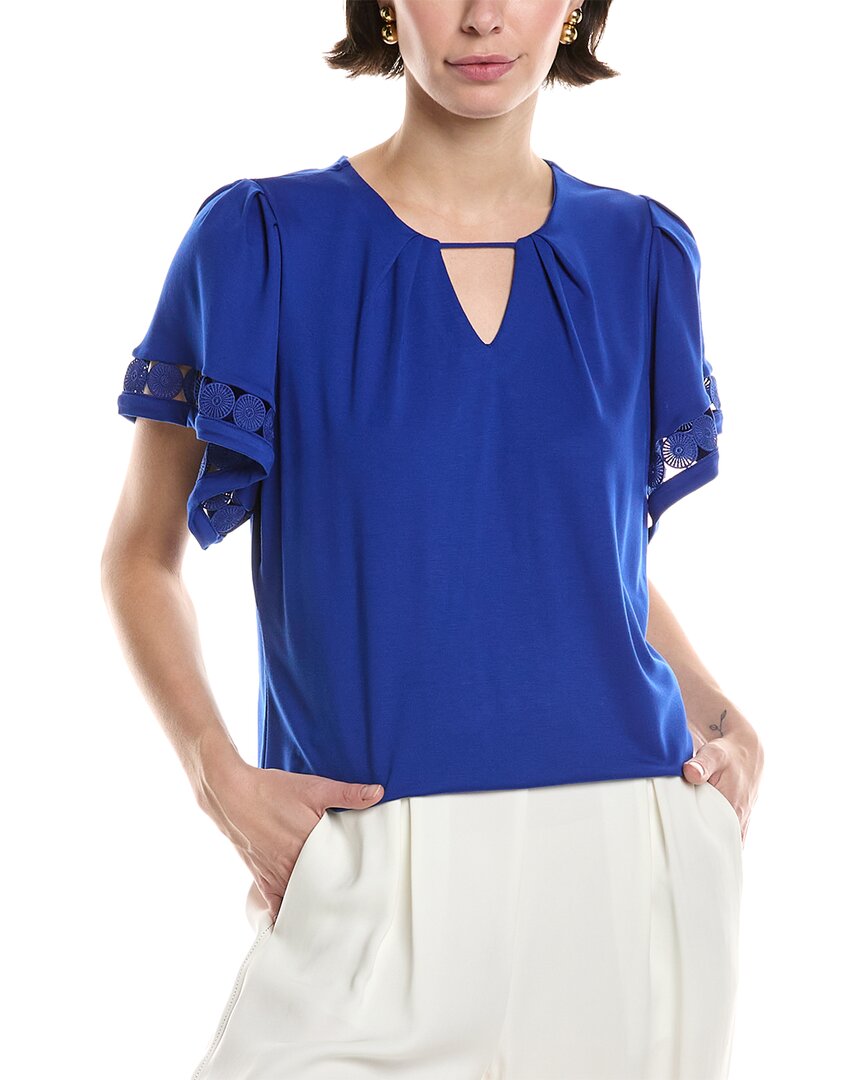 Anne Klein Блузка с замочной скважиной, синий
Anne Klein Блузка с замочной скважиной, синий