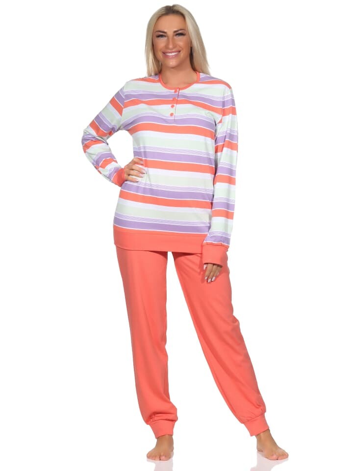 Пижама NORMANN langarm Knopfleiste und Bündchen, оранжевый
Пижама NORMANN langarm Knopfleiste und Bündchen, оранжевый