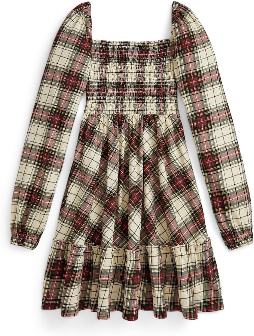Платье из хлопкового джерси с оборками в клетку Polo Ralph Lauren Kids, Cream Stewart Tartan
Платье из хлопкового джерси с оборками в клетку Polo Ralph Lauren Kids, Cream Stewart Tartan
