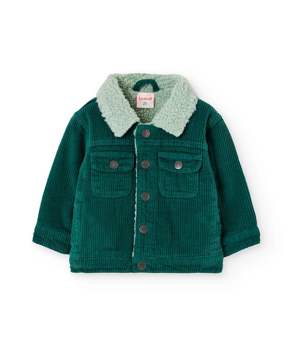 Куртка из вельвета для малыша с меховой подкладкой Boboli, темно-зеленый
Куртка из вельвета для малыша с меховой подкладкой Boboli, темно-зеленый